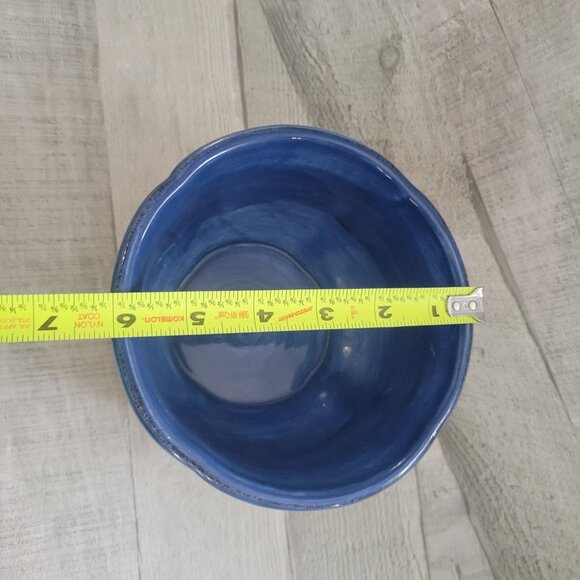 Hand-Painted Floral Ceramic Bowl By Raymond Waites Yellow & Blue 4.5" Diameter D - Picture 7 of 7